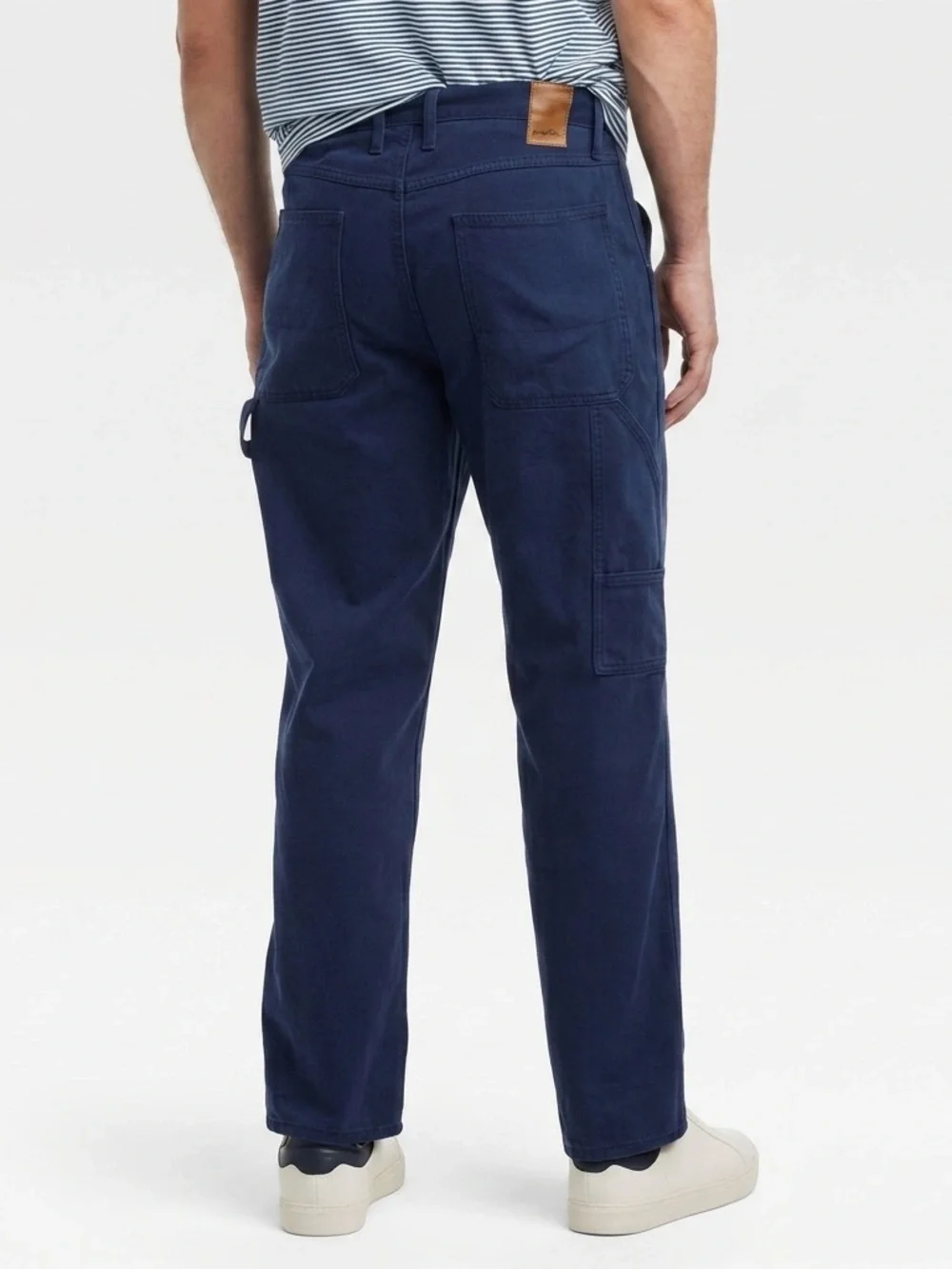 NWT Goodfellow Relaxed Straight Utility Pants 38x32 Blue Cotton Workwear